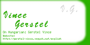 vince gerstel business card